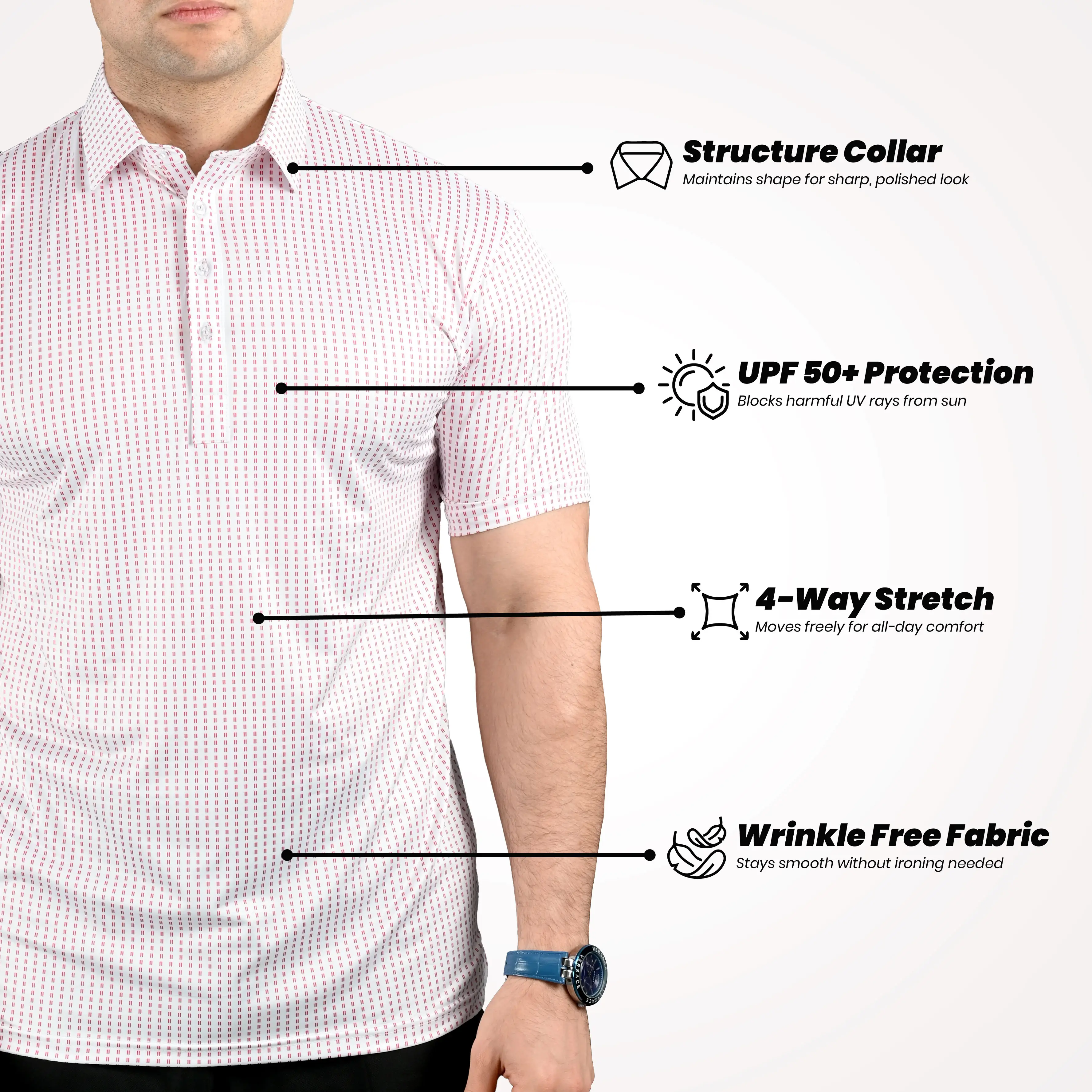 Formal Collar Polo Shirt by Collars & Crown